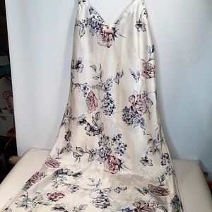 SEXY HALTER TOP FLOWERED LONG NIGHT GOWN